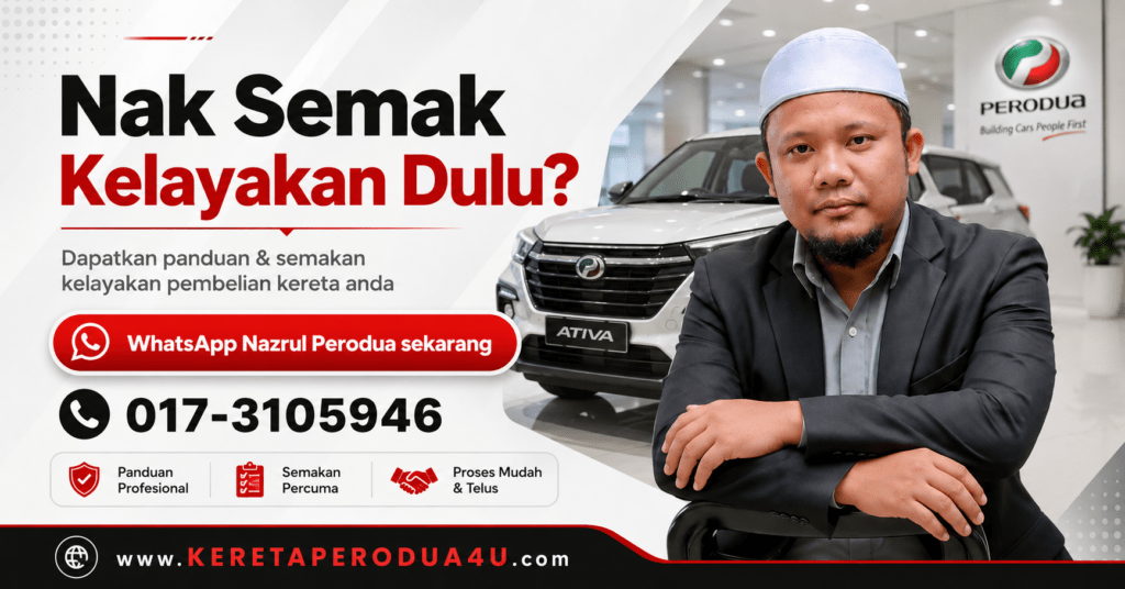 Semak kelayakan beli kereta tanpa lesen dengan Nazrul Perodua