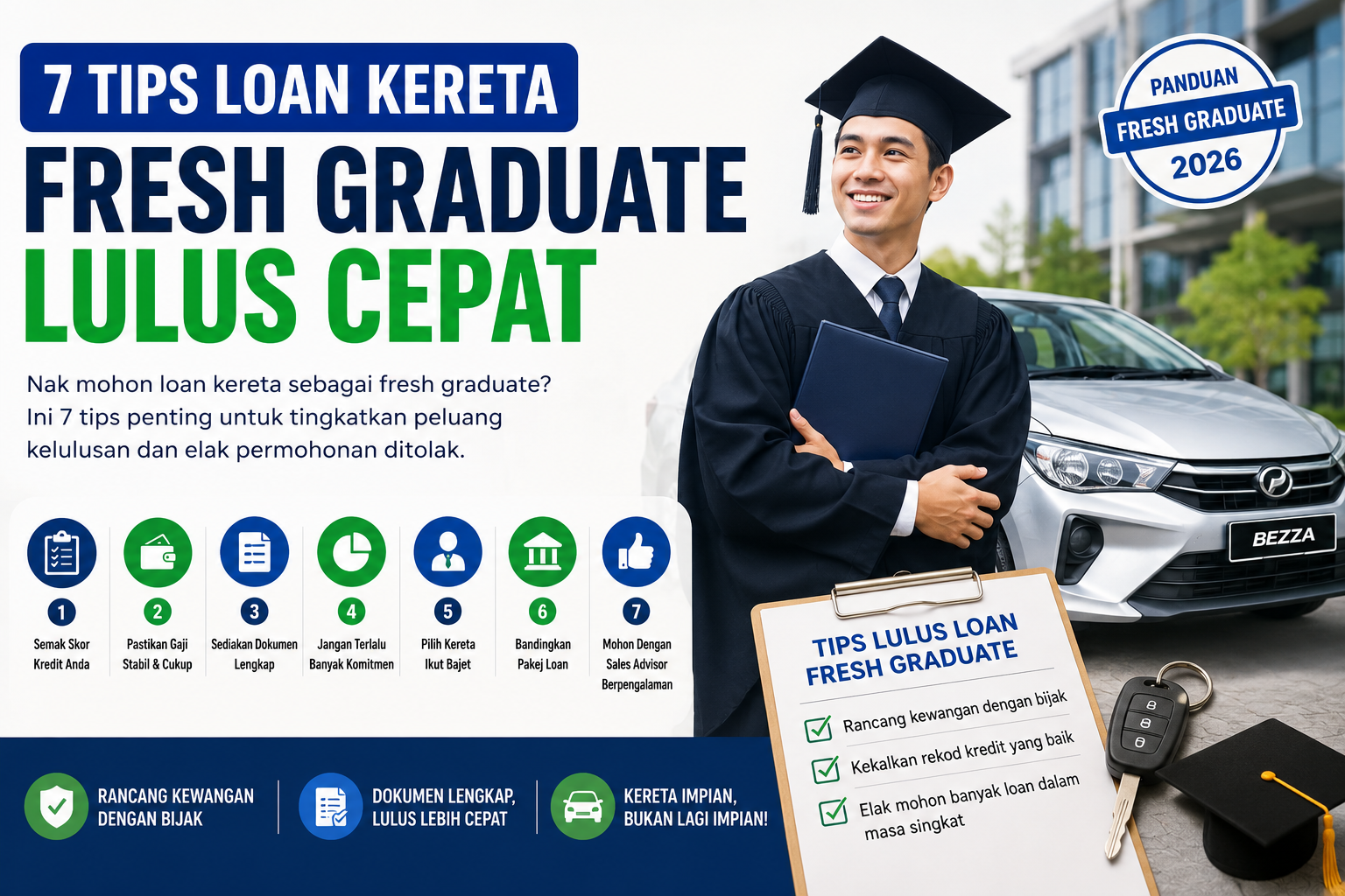 7 tips loan kereta fresh graduate lulus cepat semak kredit gaji dokumen dan pilih kereta ikut bajet